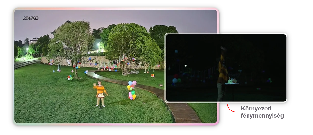 Gyenge fényviszonyok között is részletgazdag, jól értelmezhető kép