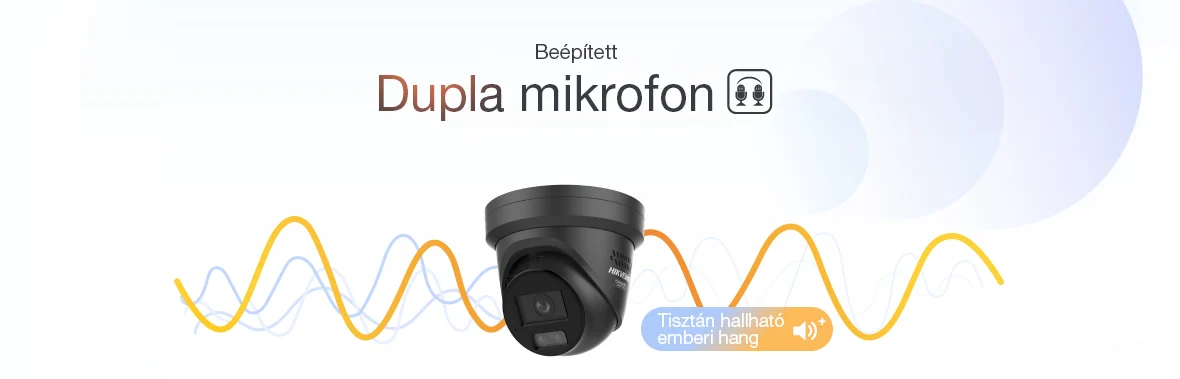 Beépített dupla mikrofonnal tisztábban hallható az emberi hang, a környezeti zaj jobban kiszűrhető