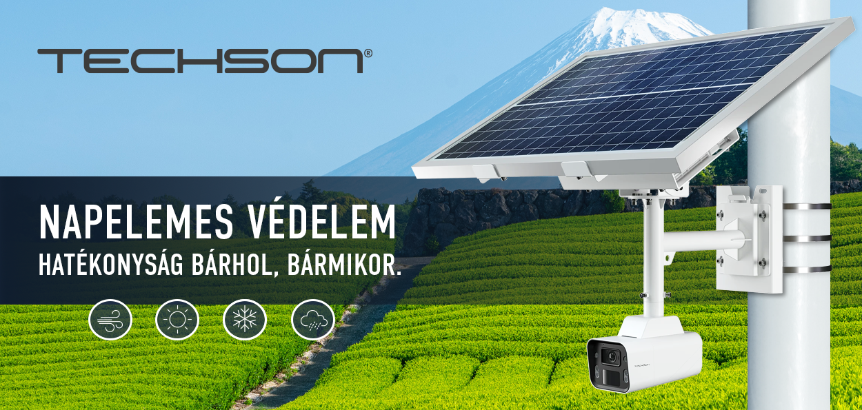 Áramszünet? Nem gond: Itt van az új Techson napelemes kamera